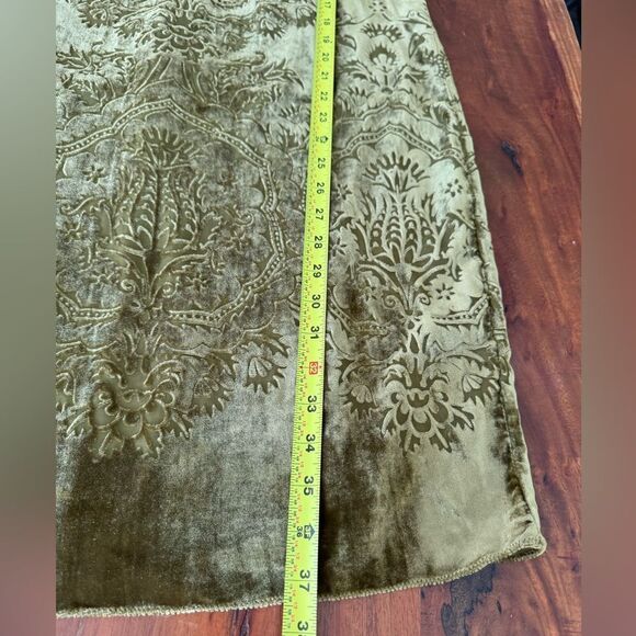 Chelsea and Violet tone on tone Olive velvet flocked fully lined  dress EUC SZ M - Picture 15 of 15